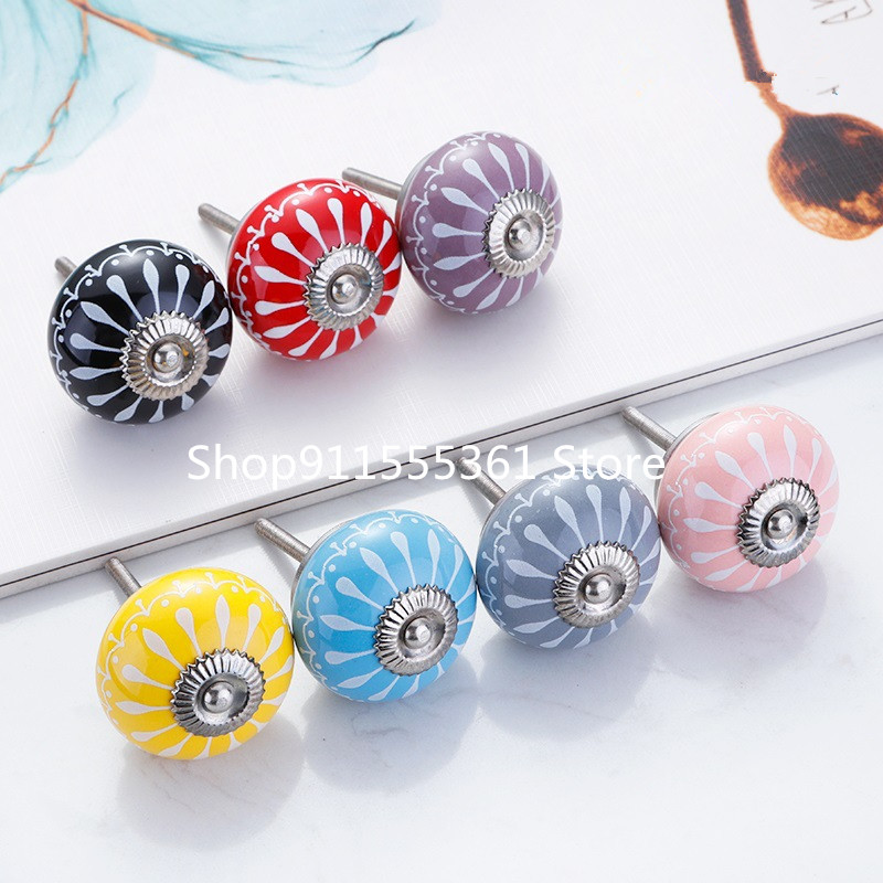 Unique Furniture Hardware Pulls - Gốm Núm/Đầm Nút Trắng Xanh Tủ