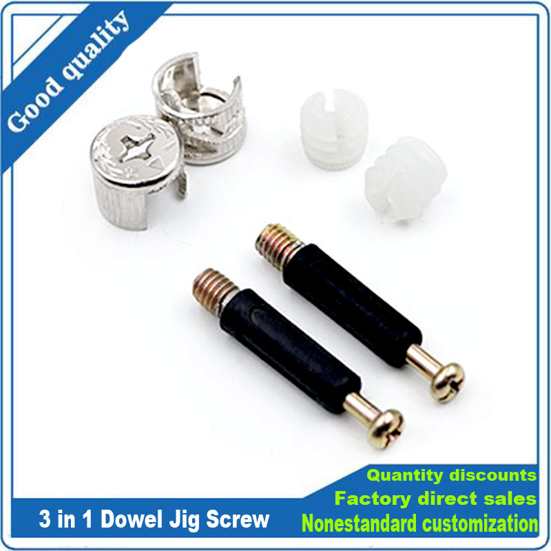 Furniture Hardware Cam Lock - 3 Trong 1 Dowel Jig Vít