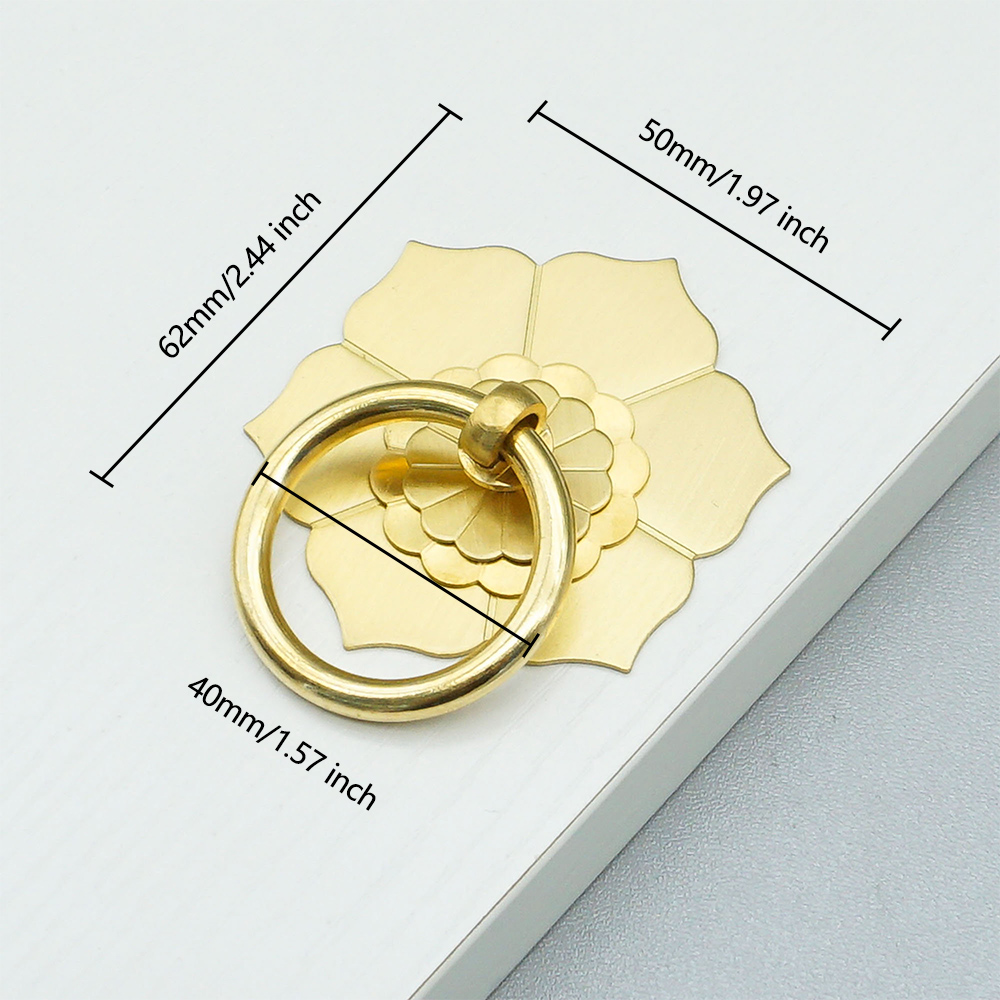 Floral Brass Cabinet Door Knob - đánh giá và giá Unique Furniture Hardware Pulls