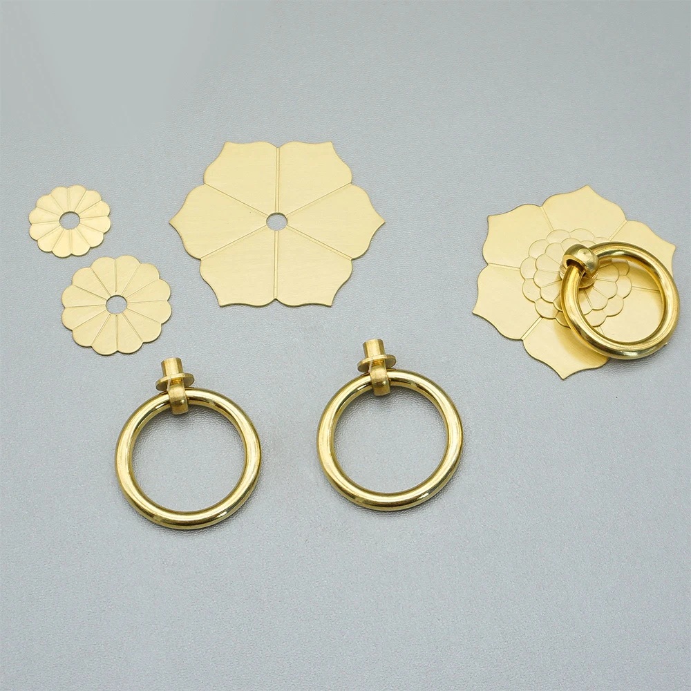 Floral Brass Cabinet Door Knob - đánh giá và giá Unique Furniture Hardware Pulls