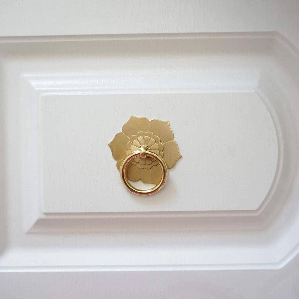 Floral Brass Cabinet Door Knob - đánh giá và giá Unique Furniture Hardware Pulls