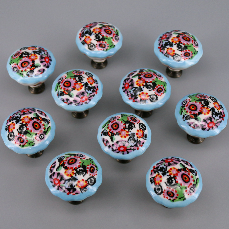 10PCS Colored Ceramic Knobs Un - đánh giá và giá Unique Furniture Hardware Pulls